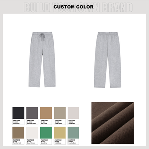 Pantalon de jogging oversize pour homme 100% coton French Terry coupe ample tricoté avec cordon de serrage et poches, poids moyen, OEM - Product Image 4