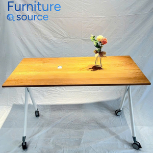 Placage de MDF pliable moderne minimaliste et durable personnalisé Table de conférence de formation bon prix OEM Vietnam fabricant de meubles - Product Image 1