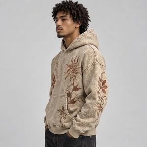 Sweat-shirt brodé pour homme de qualité supérieure, offrant chaleur, confort doux et broderies détaillées pour un style décontracté moderne tout au long de la journée. - Product Image 5