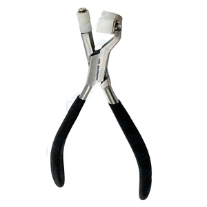 Optical Pliers for Adjusting and Bending <b>Eyeglasses</b> Arms & <b>Frames</b> & Nose Pad Applying Pliers Black Grip Handle Stainless Steel - Product Image 1