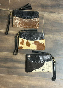 Monedero con borla y cremallera de lujo de cuero de vaca minimalista occidental para mujer, monedero portátil de diseñador de cuero genuino - Product Image 3