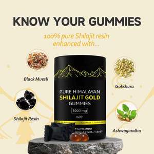 Gomitas de Shilajit del Himalaya Premium OEM, Ricas en Ácido Fúlvico, Gomitas de Shilajit de Marca Privada para Energía y Bienestar - Product Image 5