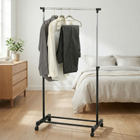 Porte-vêtements réglable pour la maison, meuble de rangement en fer, porte-manteau extensible en métal pour salon, vente en gros, moderne, Taïwan