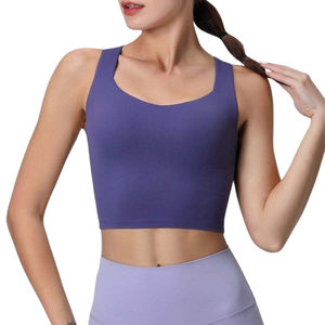 Soutien-gorge de yoga personnalisé à dos croisé, haute qualité, respirant, confortable, extensible, pour femmes, vêtements de sport tendance - Product Image 2