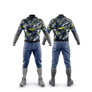 เสื้อเบสบอลโพลีเอสเตอร์แบบสั่งทำพิเศษสำหรับ OEM ออกแบบเองได้ พิมพ์ลายแบบ Sublimation เต็มตัว ระบายอากาศได้ดี ไซส์ใหญ่ แขนยาว คุณภาพสูง - Product Image 1