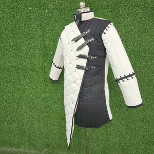 Abrigo Gambeson Medieval Largo, Chaqueta Akteon Acolchada de Algodón Grueso, Manga Larga, Armadura Histórica para Eventos de Cosplay y Reenactamiento - Product Image 2