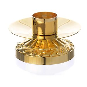 Support de bougie décoratif en métal finition or pour la décoration de la maison, centre de table, porte-bougie chauffe-plat - Product Image 1