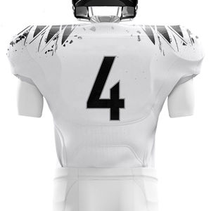 Ensemble Maillot et Pantalon de Football Américain Sublimé Blanc et Noir pour Homme – Anti-humidité, Coupe Ajustée, Toutes Saisons, Tenue d'Équipe - Product Image 6
