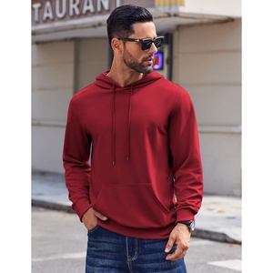 Wholesale Lightweight Men's Half Zip Winter Hoodies Custom Color Pullover Quick Dry Breathable 100% Cotton Velour Hot Selling - Product Image 3