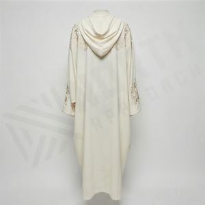 Abaya en mousseline brodée pour femmes avec strass, robe personnalisée pour femmes musulmanes, abaya deux pièces, design d'abaya musulmane pour femmes - Product Image 2