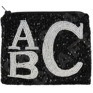 Monedero personalizado con cuentas de semillas de color negro ACB, hermoso monedero con características de accesorios de moda - Product Image 1