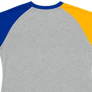 Chemise Premium à Manches Courtes Col Rond Gris Bleu Royal Or SGRho Opp Sleeve avec Motif Lettres Grecques Style Raglan Décontractée pour Fraternité - Product Image 5