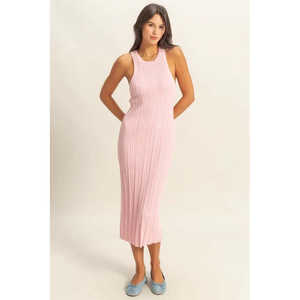 HYFVE Vestido de Punto Acanalado Bodycon Cuello Redondo Variantes Cumplidas a Mano - Product Image 1