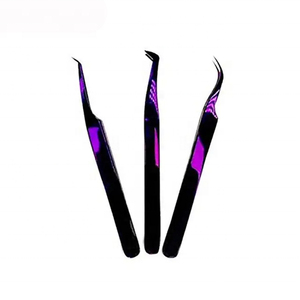 Eyelash Tweezers Stainless Steel for Eyelash Extensions Professional <b>Lash</b> Extension Tool 881 - Product Image 1