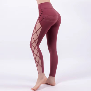 Pantalones de yoga elásticos de cintura alta a cuadros para mujer, talla grande, delgados, deportivos, para gimnasio, ideales para el verano. - Product Image 6