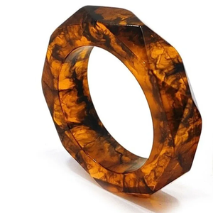 Luxury Round Shape Resin Napkin <b>Ring</b> Holder Polished Swirl Transparent Kitchen Custom Logo for Wedding Parties Eco-Friendly - Product Image 6