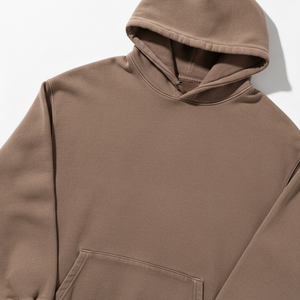 Sweat-shirt à capuche oversize en molleton pour homme avec logo personnalisé, couleur unie, décontracté, coupe automne, avec poches, manches classiques, tricoté, uni - Product Image 2