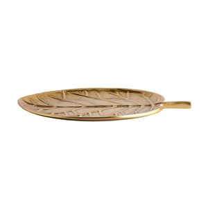 Bandeja Decorativa con Hojas Doradas para Decoración del Hogar, Plato de Servir de Aluminio con Diseño de Hojas - Product Image 2