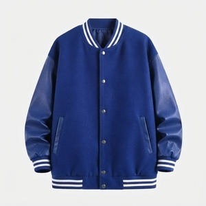 Chaqueta de Béisbol Personalizada con Logotipo Bordado - Chaqueta Casual de Estilo Americano para Hombre, Holgada y Moderna para Otoño/Invierno - Product Image 5
