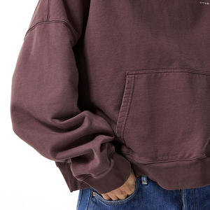 Men's Distressed Style Hoodie, <b>Thick</b> <b>Fleece</b> Lined, Custom Logo, High Quality, Loose Fit, Affordable Price, Wholesale - Product Image 5