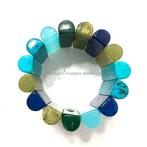 Nouveau bracelet manchette en corne et résine fabriqué à la main/bracelet manchette en corne de buffle pour femmes manchette en résine à vendre depuis l'Inde par RF Crafts - Product Image 6