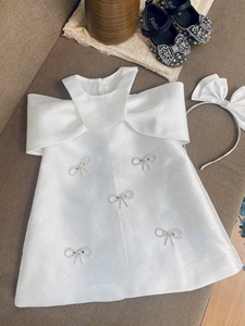 Vestido Maxi de Tafetán Transpirable y Ecológico de Alta Calidad, con Hombros Descubiertos, para Niñas de 1 a 10 Años, Personalizable, Informal, Decorativo para Fiestas - Product Image 4