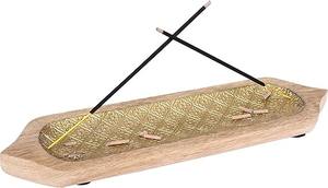 Soporte de Incienso Cuadrado de Madera Natural India, Recolector de Ceniza de Sándalo, Quemador de Incienso Religioso con Anís Estrellado, Disponible para la Venta - Product Image 6