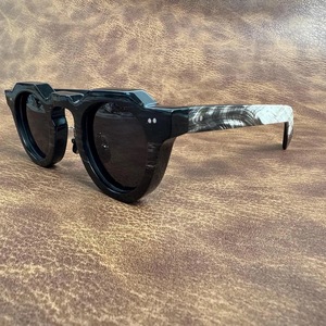 Nuevas Monturas de Gafas de Sol Ópticas de Cuerno de Búfalo Ecológicas y Naturales de ILAHI, Hechas a Mano, Modernas, Rústicas, de Forma Cuadrada, con Diseños Love Angel - Product Image 1