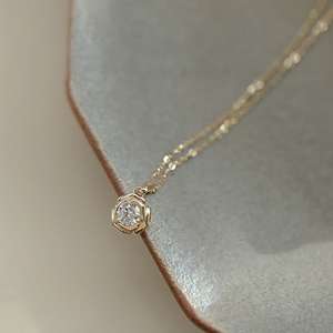 Collar de Plata de Ley 925 de Lujo con Diseño de Rosa, 1.00 CT, Corte Brillante, Zirconia Cúbica Engastada en Bisel, Colgante de Diamante, Regalos de Compromiso - Product Image 5