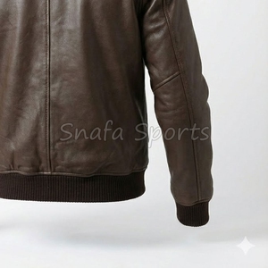 Nouvelles vestes en cuir de couleur unie pour hommes, col montant, style motard, avec détails diamantés - Product Image 5