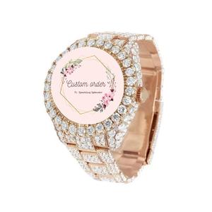 Reloj de Lujo de Diseño Personalizado de Marca Superior para Hombre y Mujer, Reloj Analógico de Acero Inoxidable con Moissanita, Joyería para Fiestas y Eventos de Raperos - Product Image 4