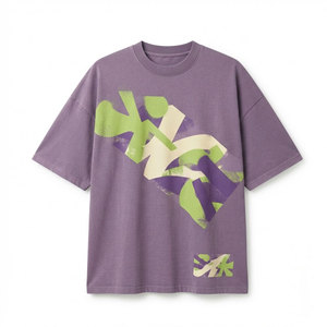 เสื้อยืดแฟชั่นโอเวอร์ไซส์สำหรับผู้ชาย ทรงหลวม ระบายอากาศได้ดี ผ้าฝ้าย สวมใส่สบาย เหมาะกับลุคสบายๆ ในฤดูร้อน และสไตล์สตรีทแวร์ - Product Image 1