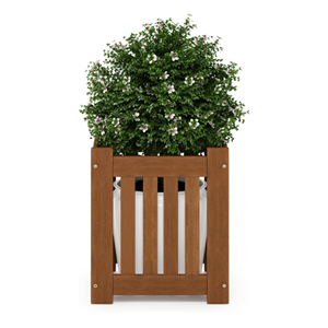 Jardinera cuadrada para exteriores, jardinera cúbica, jardinera de madera maciza natural para patio, balcón, jardín, procedente de Vietnam. - Product Image 4