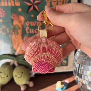 Artisan Handcrafted Embroidered Beaded <b>Keychain</b> with Colorful Floral Embellishments for Handbags Backpacks Keys and Gifts - Product Image 4