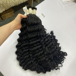 Paquet de cheveux humains vierges vietnamiens paquets en vrac de vague naturelle crue pour le tressage de cheveux de qualité 1 - Product Image 3