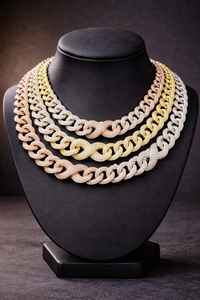 Cadena de Eslabones de Lujo Estilo Hip Hop con Incrustaciones de Diamantes, Plata 925, Oro 10K 14K, Collar Inspirado en Raperos para Hombre, Joyería Urbana - Product Image 2