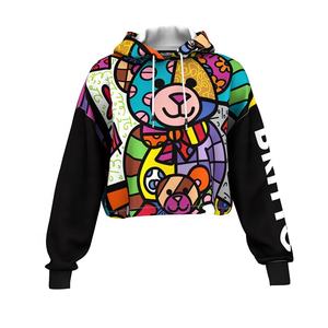 2021 Women Pullover Streetwear <b>Hoodie</b> <b>Gym</b> Crop Top Hoodies Coat Factory Clothing Plain Western - Product Image 1