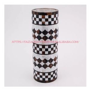 Vase de table en fer avec incrustation d'os, fait main, dernière collection, 4 pièces, différentes tailles, style côtier, pour mariage en extérieur et Ramadan - Product Image 5