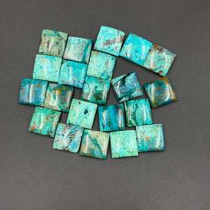 AAA+ Ostra Natural y Crisocola, Gema Suelta en Forma Cuadrada - Product Image 2