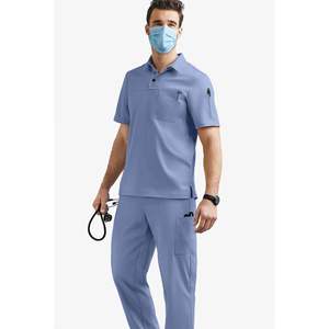 wholesale Custom Medical <b>Scrub</b> <b>Sets</b> for Men and Women V Neck Short Sleeve Nurse Uniforms with Jogger Pants Hospital Doctor Suit - Product Image 4