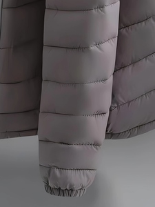 Chaqueta Acolchada para Hombre al por Mayor, Nuevo Diseño, Chaqueta Bomber Acolchada de Moda con Capucha, Abrigo Impermeable Blanco con Burbujas y Piel para Invierno - Product Image 5