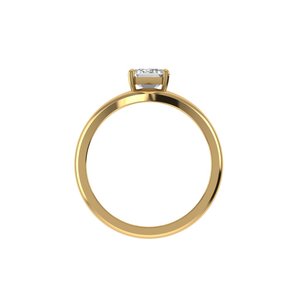 <b>Emerald</b> Cut Lab Grown Diamond <b>Ring</b> 925 <b>Silver</b> 9kt, 14kt, 18kt Gold Diamond <b>Rings</b> for Women's Engagement <b>Ring</b> - Product Image 4