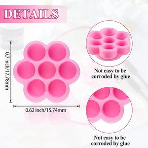 ถ้วยกาวติดขนตาแบบใช้แล้วทิ้งรูปดอกไม้ 100 ชิ้น สำหรับต่อขนตา - Product Image 3