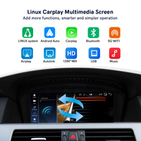 Écran tactile multimédia GPS DSP pour BMW E60/E92 avec lecteur radio et CarPlay sans fil, système Linux