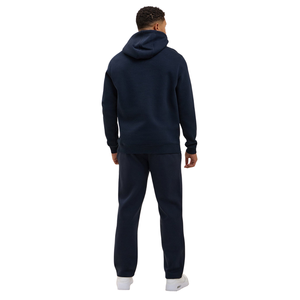 Mens Navy Blue Hooded Straight Leg <b>Tracksuit</b> Casual Sportswear Hoodie and Pants Set Winter Activewear Comfortable Daily Wear - Product Image 2