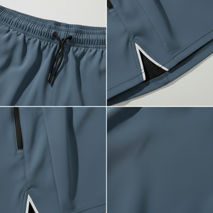 Men's Team Sport Shorts 2 in 1 Compression <b>Layer</b> Zip Pockets Moisture Wicking Custom Team Logo Bulk Wholesale OEM Factory - Product Image 5