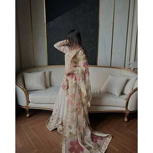 Top hermoso para mujer-Conjunto de Plazzo y Dupatta para ropa de fiesta - Product Image 4