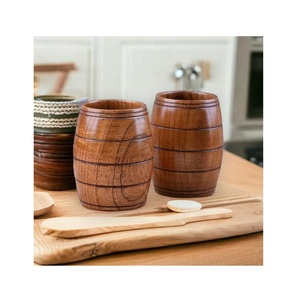 Natural Wooden Wine Mug Handmade Modern American Style Large Capacity Gift <b>Cup</b> for Hot and <b>Cold</b> Beverages Sustainable Drinkware - Product Image 1