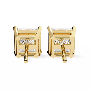 Classic 4 Prong Princess Cut E VS 1.5 ct Each Lab Grown Diamond 14K Gold IGI Certified <b>Earring</b> <b>Tops</b> for Gift Party & Anniversary - Product Image 4