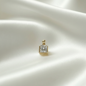 สร้อยคอจี้เพชรทรงปรินเซสคัท 1 กะรัต ดีไซน์ทันสมัย ตัวเรือนเงินแท้ 925 ประดับเพชรซิคอน พร้อมสายสร้อยแบบเชื่อมต่อ เหมาะสำหรับผู้หญิงในงานหมั้น - Product Image 5